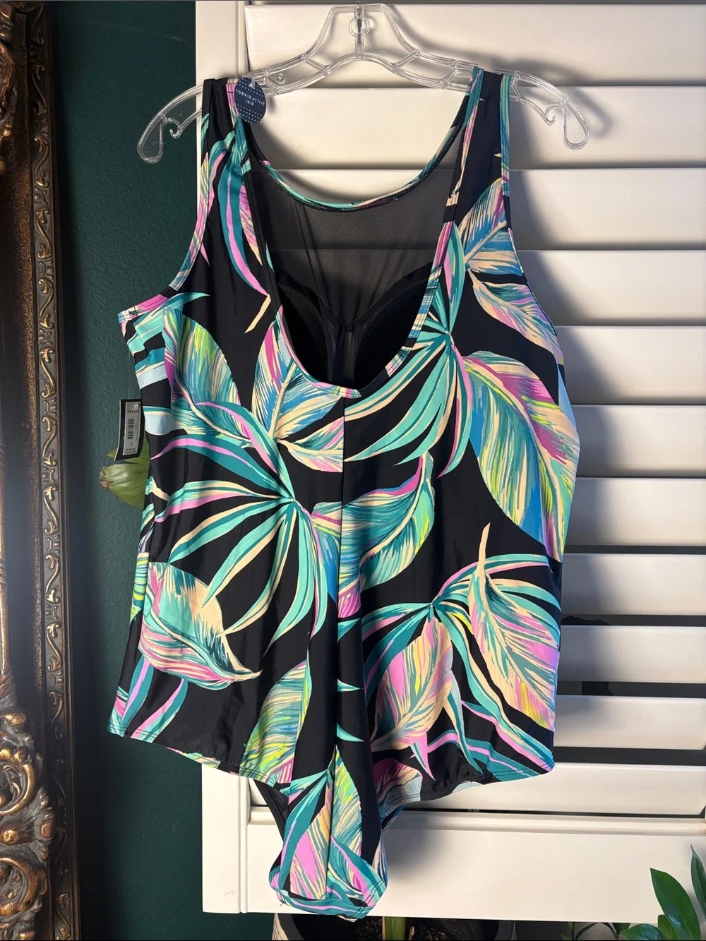 NWT Torrid Active Swim Tropical Leaf Print one piece swimsuit Plus Size 3